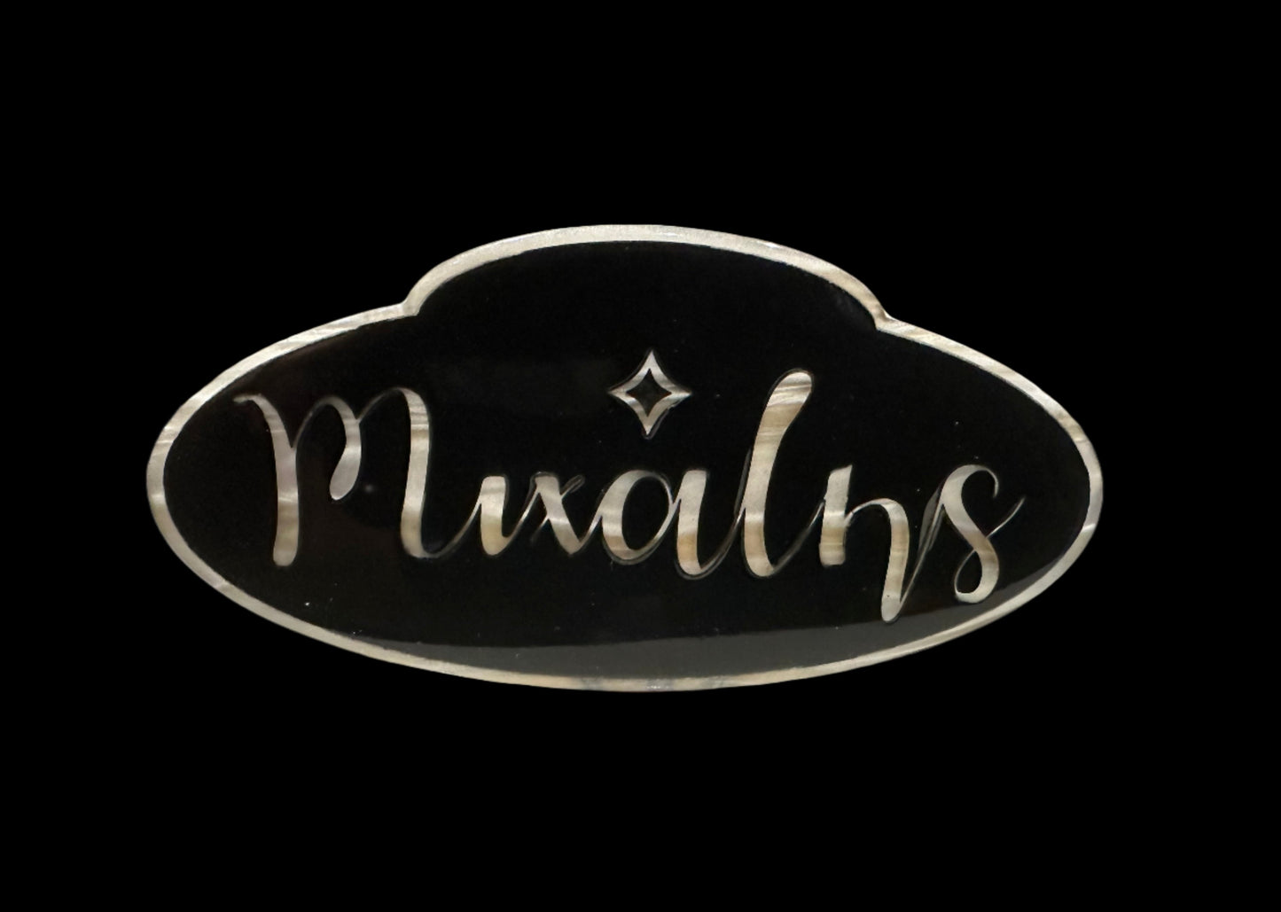 Bouzouki Tailpiece - Inlay Acrylic Black
