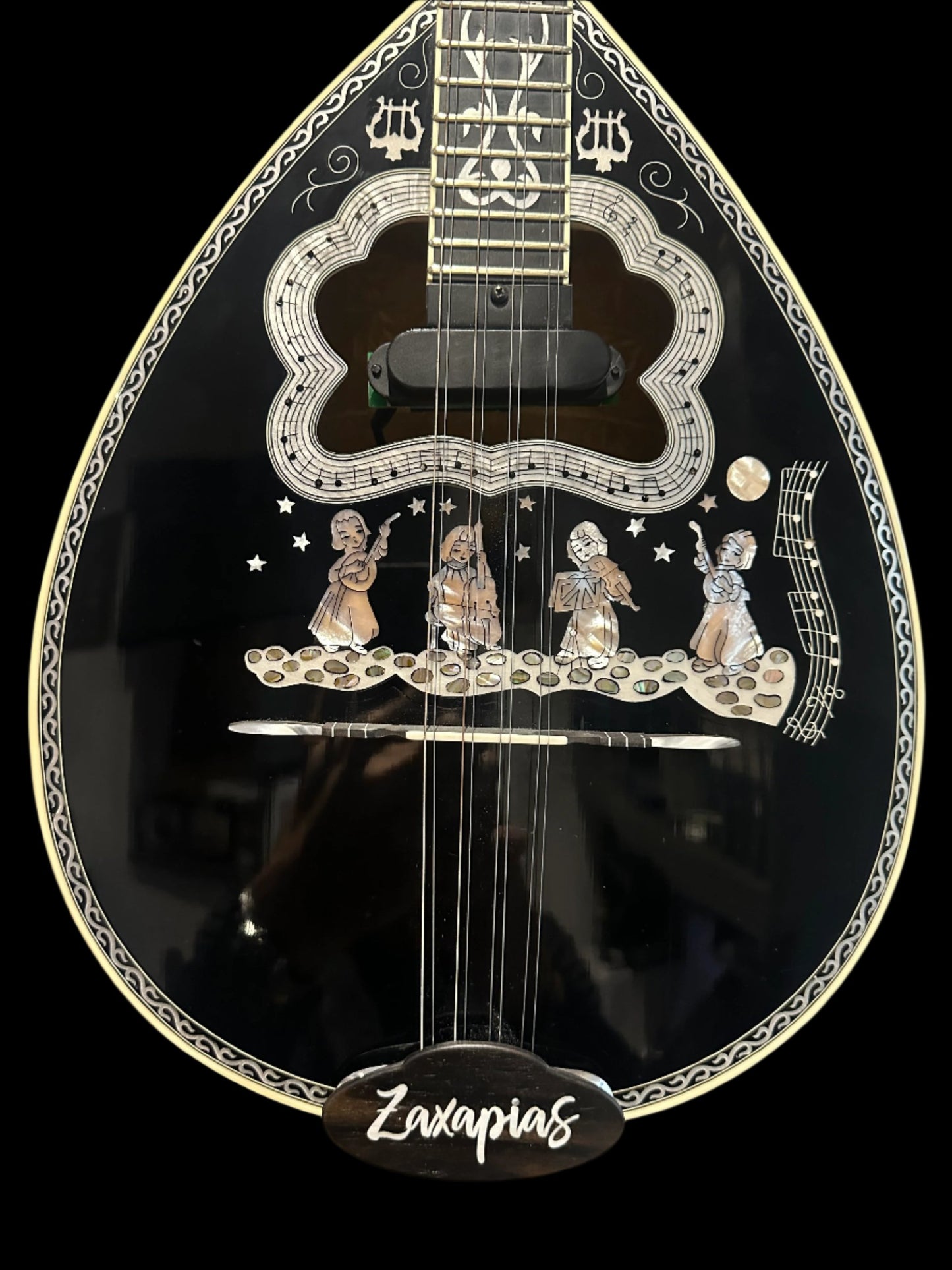 Bouzouki Tailpiece - Inlay Ebony